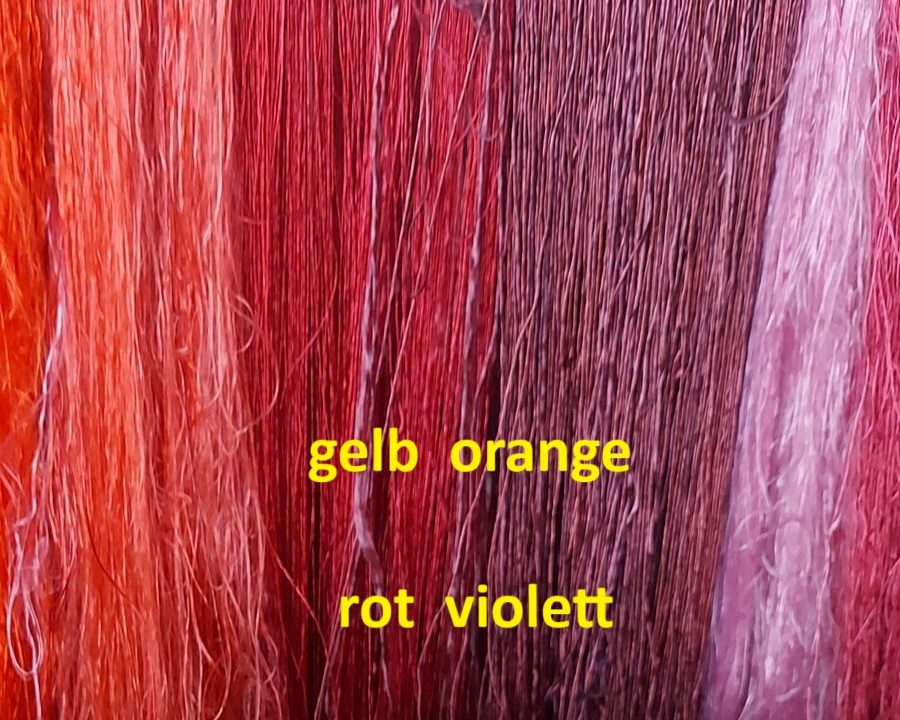 Seide gelb rot violett Seide gelb rot violett